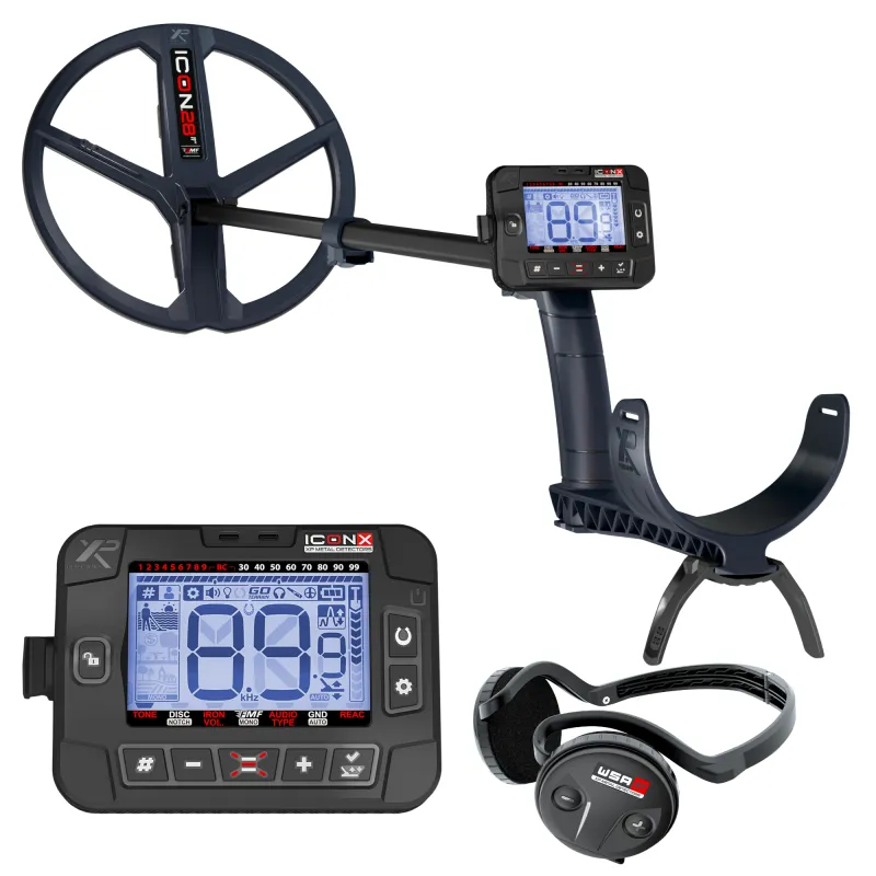 XP Icon X WSA ST Metalldetektor, 28cm Suchspule, WSA ST Kopfhörer, kabellos, FMF Multifrequenz (ICONX-28FMFRCWSAST)