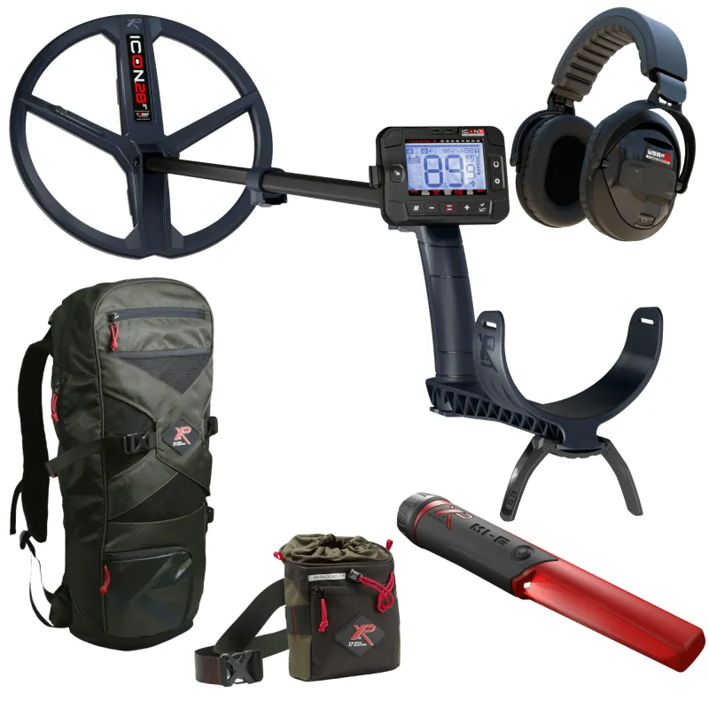  XP IconX Adventure Pack Metalldetektor, WSA-XL ST Kopfhörer, Mi6 Pinpointer, Rucksack, Fundtasche (ICONX-PACK)
