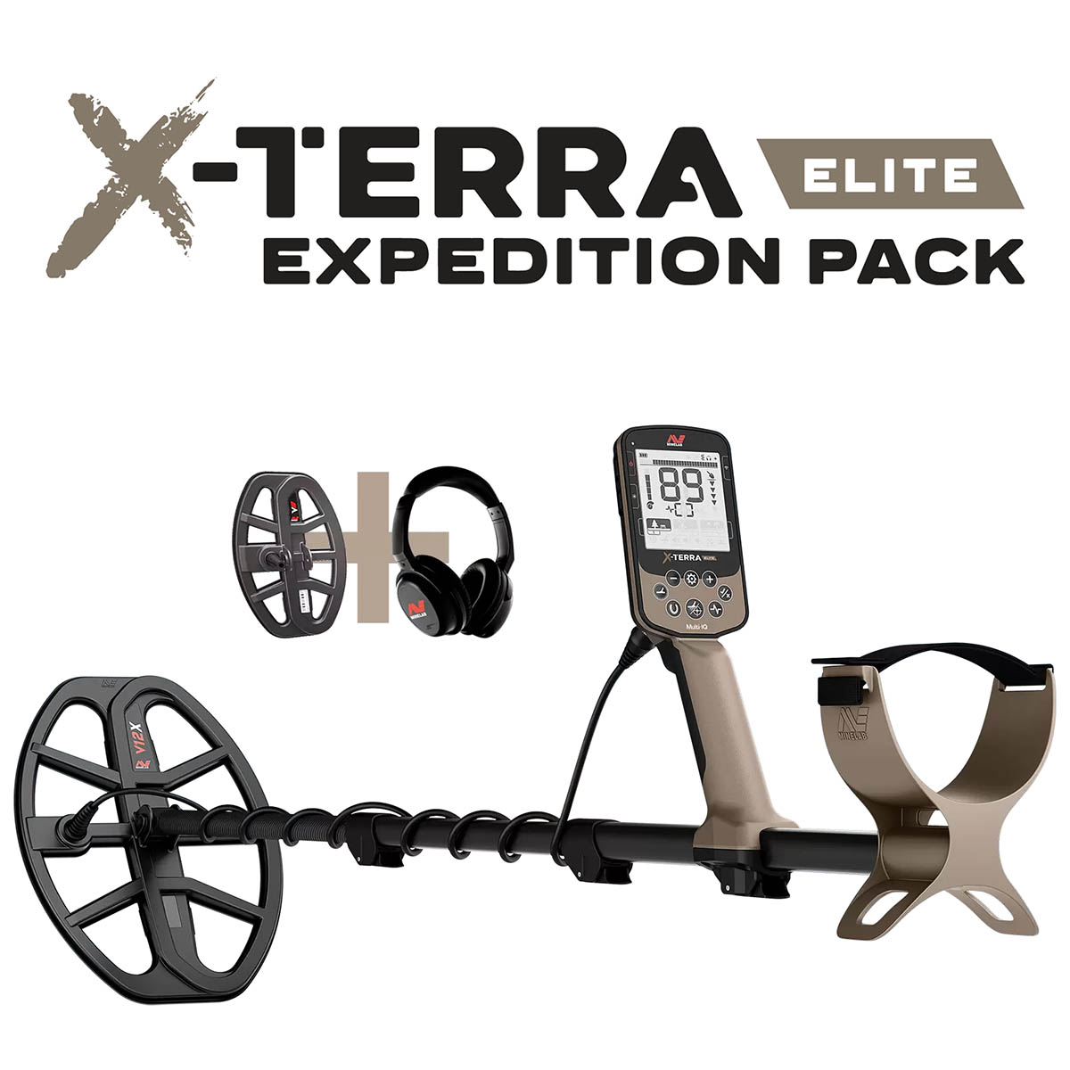 Minelab X-Terra Elite Metalldetektor Expedition Pack mit Gratis 15-Zoll Suchspule